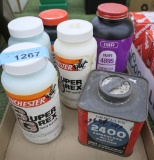 box of mixed Reloading Powder & Shot Buffer