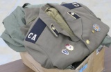 box of Russian & American Military Uniforms