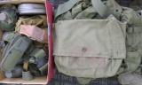 Military Backpack & box of Military Equipment