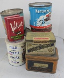 lot Tobacco & Coffee Tins