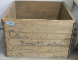 Wooden Shipping Box addressed to Campion PdC, WI