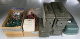 4 Ammo Cans, Shot Shell Reloads & Tackle box lot