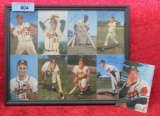 Collection 9 Milwaukee Braves Colored Post Cards