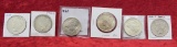 lot of 6 Silver US Peace Dollars