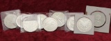 lot of 9 .999 Silver Troy oz Coins