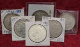 6 Morgan Silver Dollars