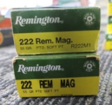 40 rds of 222 REM Mag factory ammo