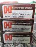 60 rds Hornady 6mm Creedmoor factory ammo