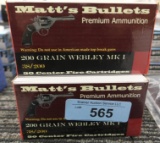 200 rds of 38 cal Webley Pistol ammunition