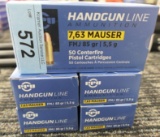 250 rds of 7.63 Mauser ammo