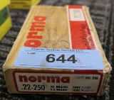 20 rds of NORMA 22-250 ammo