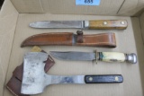 Vintage Knives & Hatchet lot
