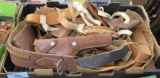 large flat of Leather Gun Belts & Holsters