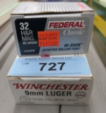 50 rds of 9mm & 14 rds of 32 H&R Mag ammo