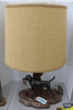 Labrador & Gun Stock Lamp