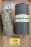 Vintage Vietnam Era Smoke Grenade w/case