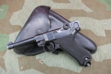 WWII German Black Widow Luger & Holster