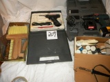 tools:  Ryobi cordless drill, sodering iron, vinyl repair iron, wall paper kit w brushes etc.