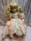 Limited Edition Show Stoppers Porcelain Sitting Doll #553/2500 With Plaid Doll Chair!