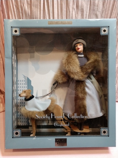 Rare 2000 Society Hound Collection Limited Edition Barbie & Greyhound Nib!