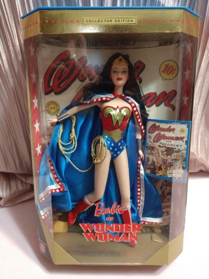 1999 Collector's Edition Barbie As Wonder Woman Vintage Style! Warner Bros/dc Comics Edition!