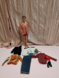 Vintage 1965 Ken, Barbie's Boyfriend, In Sandals With Ken Tagged Lot Of Clothing!