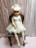 Rare! Vintage Pink Haired Uneeda 1950s Dollikin 2 Hard Plastic Walker/ballerina Jointed Doll!