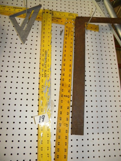 Pair Of 4 Ft T Squares; Rafter Angle Square; Hip Valley Tri-angle Square.