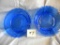 Shirley Temple,Pair of Cobalt Blue Bowls, Octagonal Design, 2