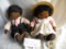 Handmade Black Boy & Girl Dolls, 16