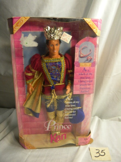 Barbie- "Prince Ken", by Mattel #1l8080, 12"H, Original Box.