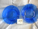 Shirley Temple,Pair of Cobalt Blue Bowls, Octagonal Design, 2