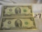 Pair Of 2 Dollar Bills=j00502126a, 2003a; G13630407a, 2003; Both Bank Of Ka