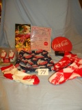 Coca Cola= Advertisement; Pair Of Socks; Table Cloth; Salt And Peppers Etc.