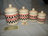 Coca Cola= Four Piece Matching Canister Set.