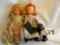 Storybook Like Unmarked Pair Of Dolls, Painted Eyes, 5