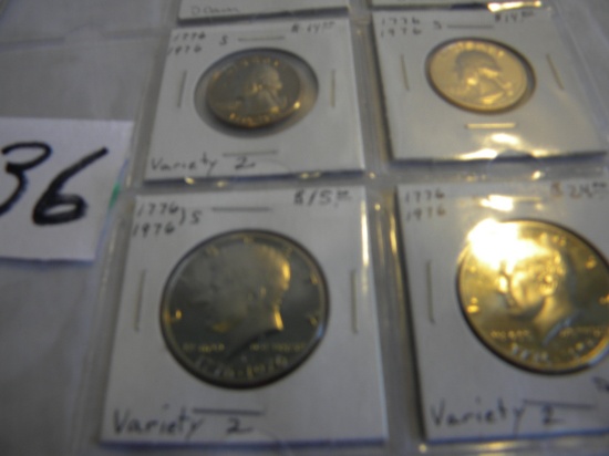 Proof, Dimes, 1973s, Dcam; 1976 S Dcam; Nickels= 1973s, Dcam, 1975s, Dcam;q