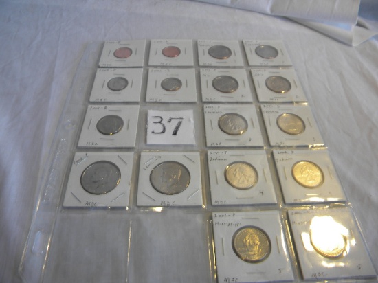 Pairs 2002 Msc,p&d= Pennies, Dimes, Nickels, Half Dollars,; Quarters= "ten