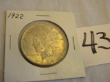 Silver Piece Dollar, Liberty, 1922