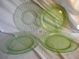 Depression Green=section Serving Relish Tray, 10 1/2