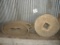 Old Grinding Wheel With Square Hole; Old Belt For Thresher.