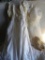 Wedding Dress And Vale, Wo/size, White; High Top, Heel Shoes, Brown.