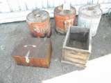 Old Galvanized Fuel Can; Farm Ogle 5 Gal Can; Midland Co-op 5 Gal. Can; Woo