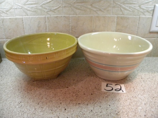 9" Mixing Bowl; 10" Mccoy Mixing Bowl.