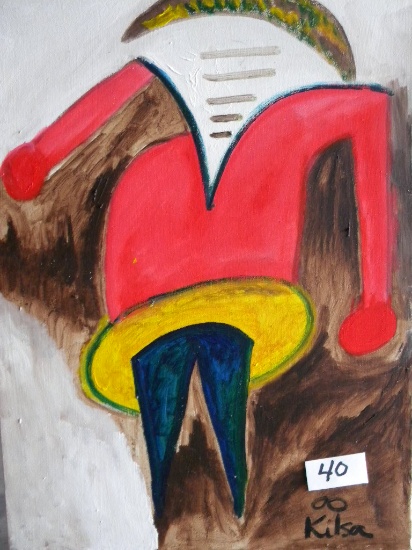 "Nudo", 24"h X 18".Acrylic on canvas