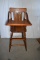 Old Spindle Back Childs' High Chair, Wood, Tray, 39