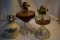 Three (3) Kitchen Oil Lamps, Lamp Right Farm, 7 1/2