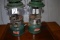 Pair Of Coleman Gas Camping Lanterns; 19