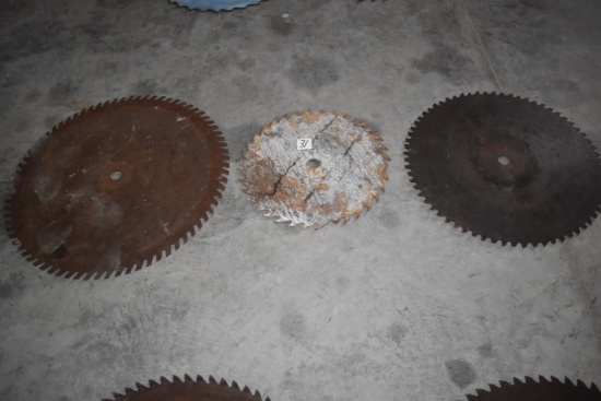 Three Saw Mill Circular Blades. 30"; 24"; 18" Dia.