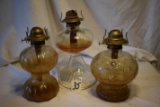 Three (3) Kitchen Oil Lamps, Lamp Right Farm, 8